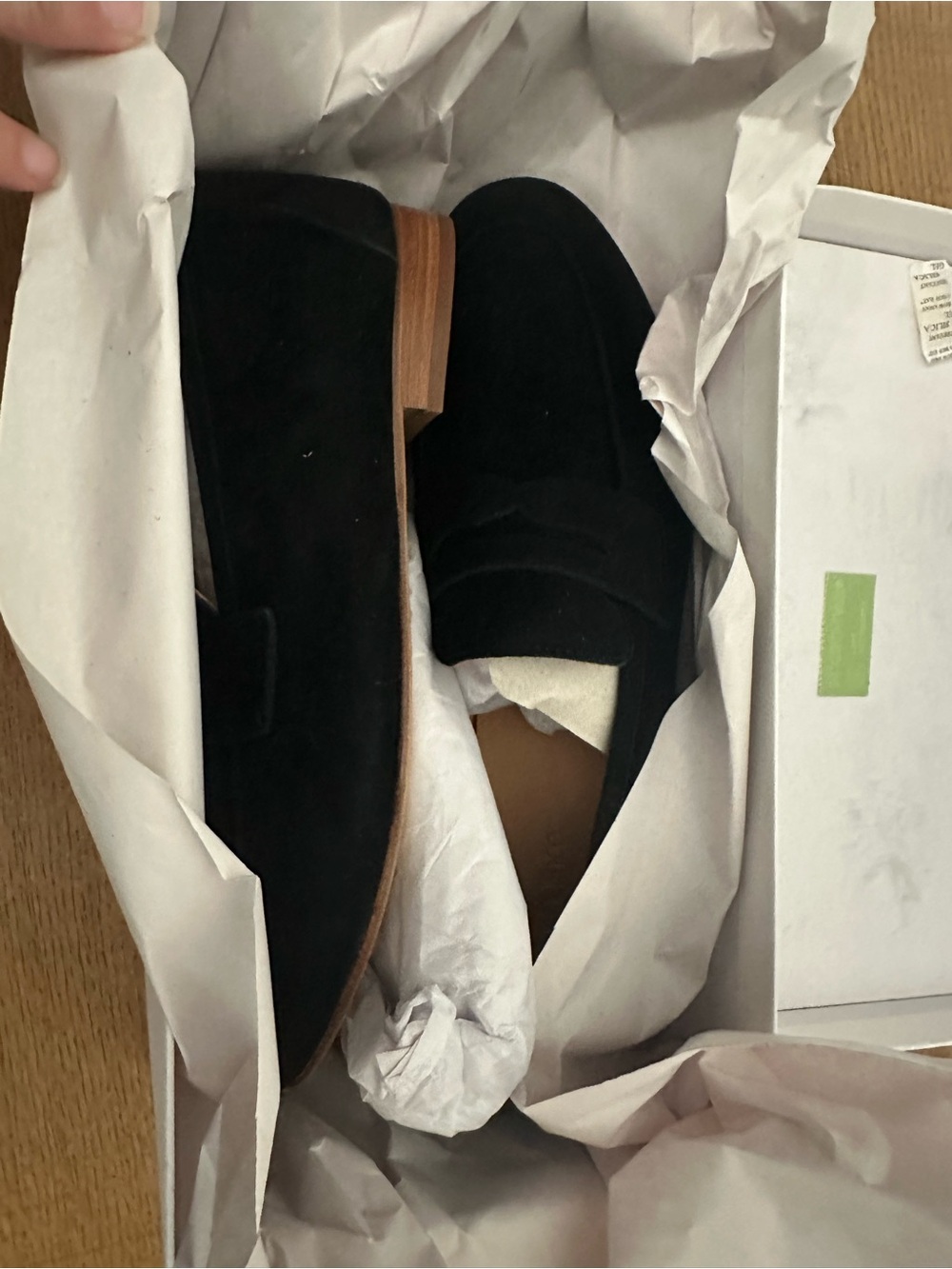 NEW Quince Italian Suede Penny Loafer Black Size 8 $298 MSRP - Picture 5 of 9